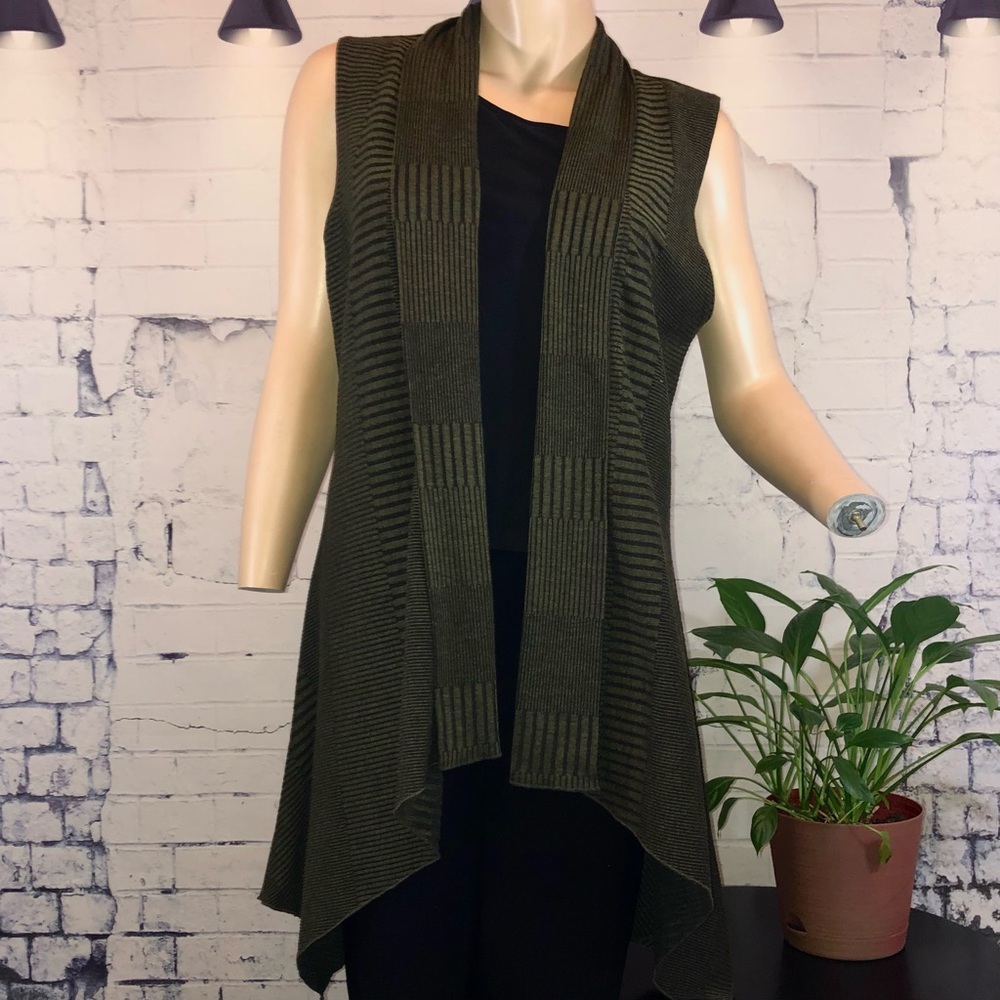 IC by Connie K Textured Stripe Vest